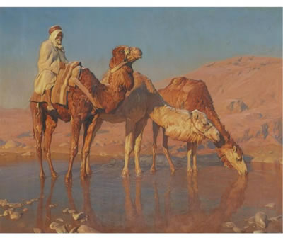 STYKA, Adam 1890-1959  THE CAMEL DRIVER